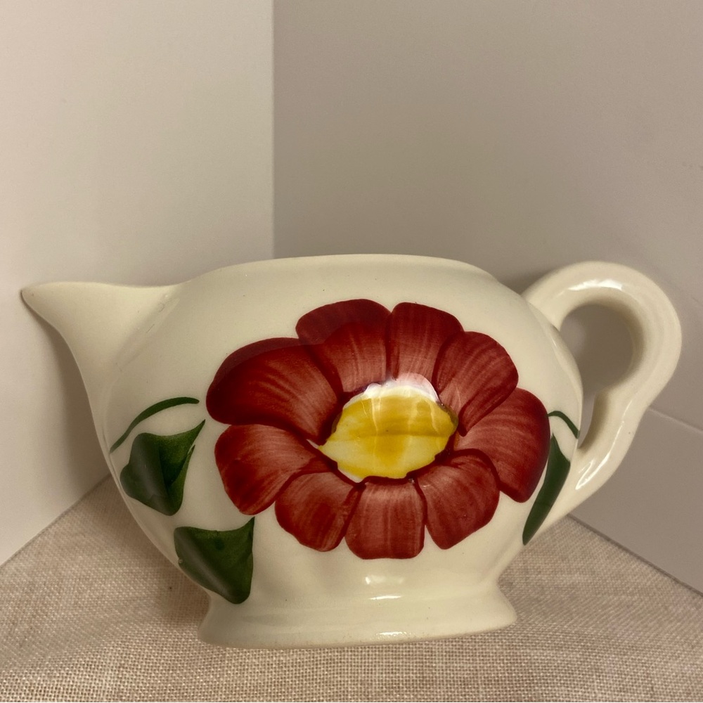 Vintage Blue Ridge Southern Pottery Creamer Nocturne Colonial single rose MCM